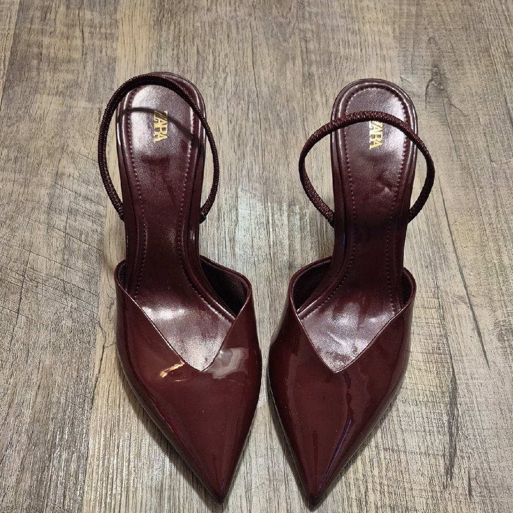 Zara Women's Deep Burgundy Heels